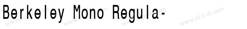 Berkeley Mono Regula字体转换